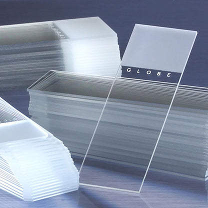 Microscoop-Slides – Objectglaasjes – Preparaatglaasjes – Microscoopglaasjes – Glasplaatjes – Frosted Aan 1 Zijde, Geslepen Randen – Optisch Wit Glas, 25 x 75 mm, Voorgereinigd