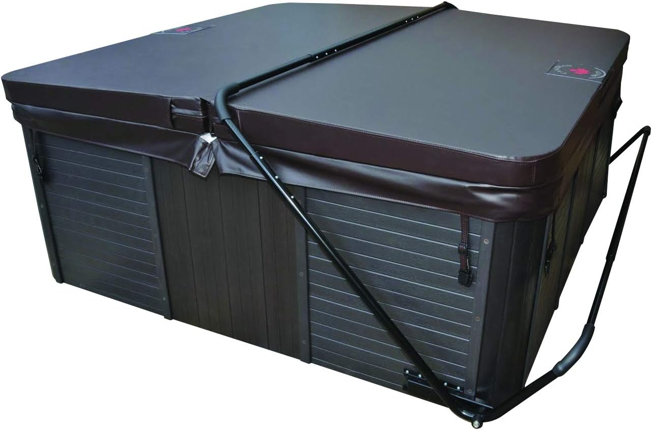 Afdeklifter voor spa – Cover lifter – Dekselhouder – Afdekhoes lifter – Bubbelbad cover lifter – Onderbouwmodel, zwart – Geschikt voor spa’s tot 96 inch – Aluminiumlegering