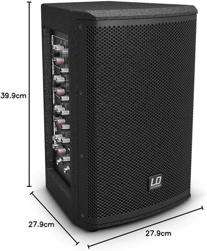 2-Weg Actieve Luidspreker – Actieve Speaker – Monitor Speaker – Luidsprekerbox – PA-Luidspreker – Geïntegreerde 4-Kanaals Mixer – 6,5 Inch Woofer En 1 Inch Tweeter