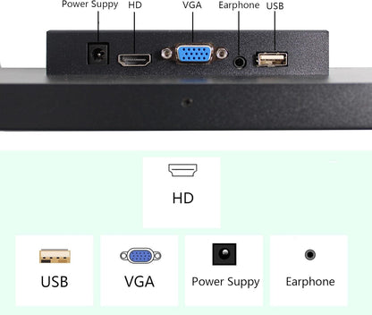 Portable Monitor – Draagbaar Scherm – Extra Laptop Scherm – Breedbeeld LCD – USB VGA Monitor – 12,3 Inch IPS Scherm – 600 Nit Helderheid – Metaal Behuizing Met Speakers
