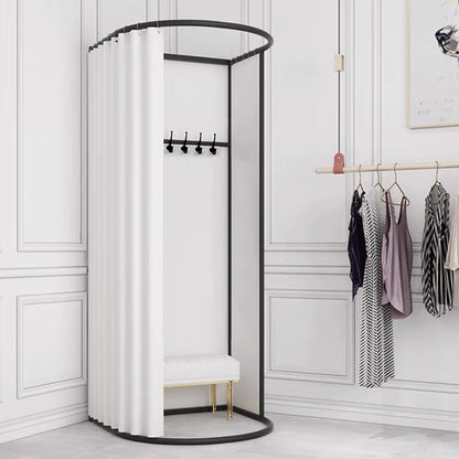 Kledingwinkel Fitthing Room, draagbare kleedkamer voor boetiek, beweegbare kleedkamer met schaduwgordijn, tijdelijke mobiele Prvacy bescherming kleedkamer, 78 x 39 x 94 cm