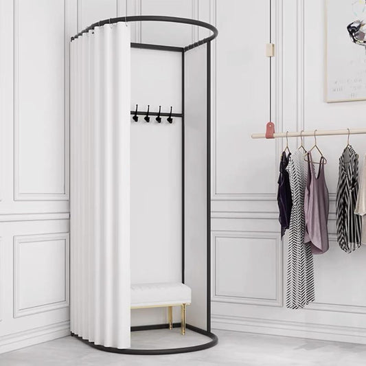 Kledingwinkel Fitthing Room, draagbare kleedkamer voor boetiek, beweegbare kleedkamer met schaduwgordijn, tijdelijke mobiele Prvacy bescherming kleedkamer, 78 x 39 x 94 cm