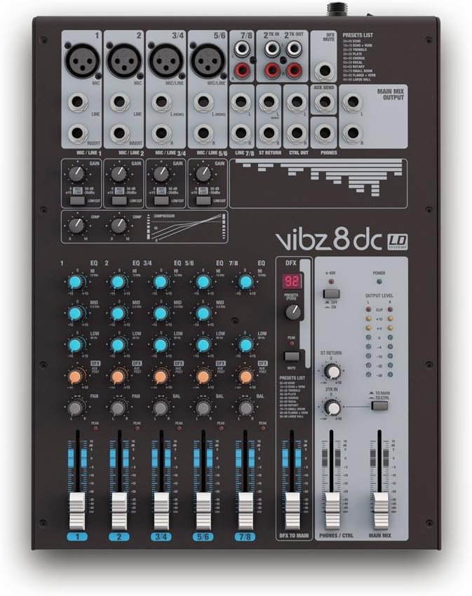 LD Systems VIBZ 6 8-kanaals met DFX en compressor One Size Zwart