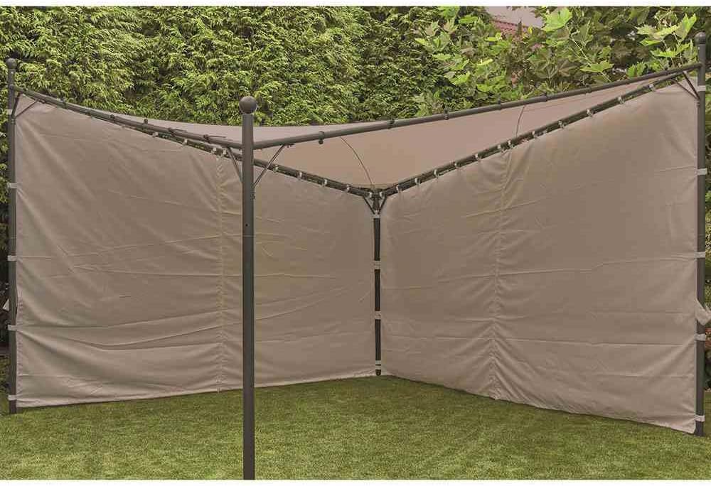 Siena Garden Set zijpanelen voor paviljoen BERLINO 400x400 cm lichtgrijs