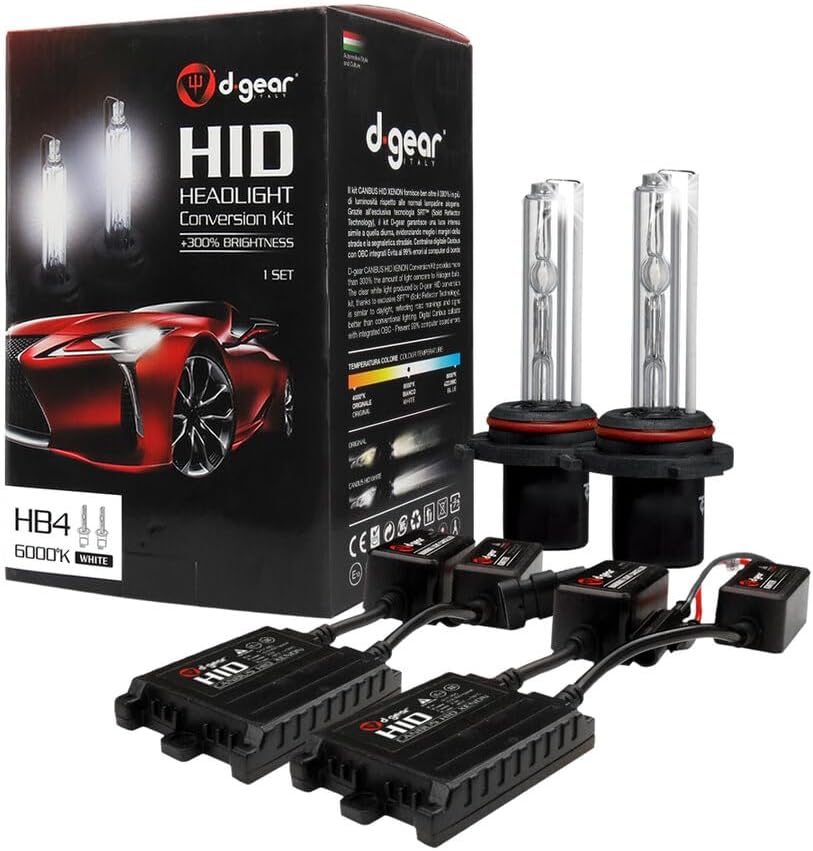Xenon-Koplampenset – HID-Koplampenset – Xenon-Set – HB4 (9006) – Autoverlichting – 6000K Wit Licht – Brede Lichtbundel