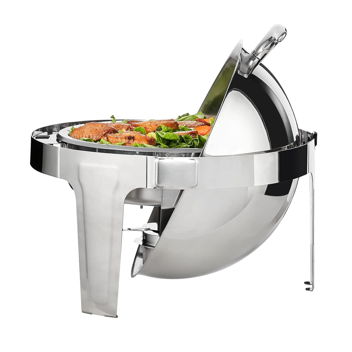 VEVOR DT-C1101 Ronde Catering Warmer Server Chafing Dish Buffet Set, Roestvrij Staal, Zilver