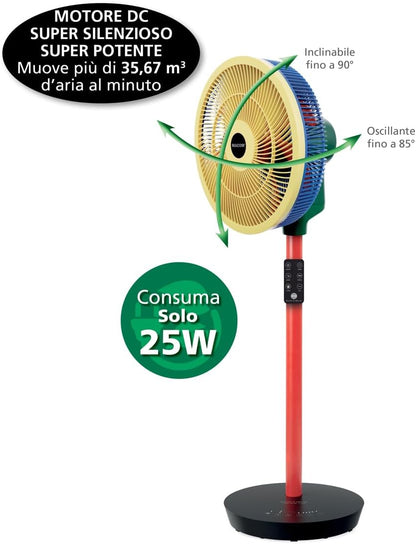 MACOM Enjoy & Relax 982 Colour Fan oscillerende ventilator, 35 cm, luchtstroom 35,6 m³/min