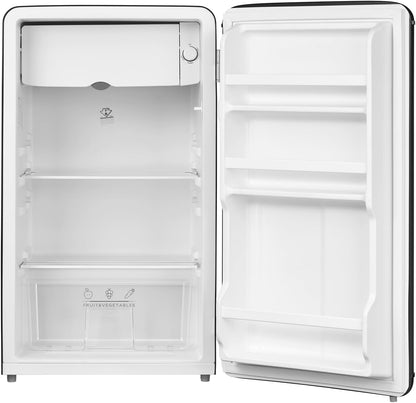 Koelkast – Retro Koelkast – Mini Koelkast – Vrijstaande Koelkast – Onderbouw Koelkast – Compact 93 Liter – Instelbare Thermostaat & Koelvak