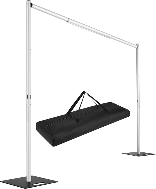 Pijp en draperen achtergrondstandaard 8ft x 10ft, zware achtergrond voor bruiloft achtergrond verjaardagsfeestje decoraties en Kerstmis (geen gordijnen)