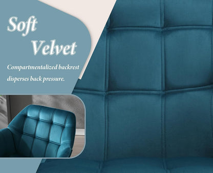 Fluwelen Kuipstoelen – Fauteuils – Sofa Stoelen – Accent Stoelen – Lounge Stoelen – Set Van 2 – Zachte Fluwelen Bekleding – Stevige Metalen Poot