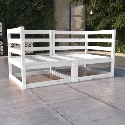Contemporary design, living room furniture, garden bench, garden bench, floor deep sofa bed frame, 2 seater garden bench white solid pine, suitable for garden lawn pool - QUORE