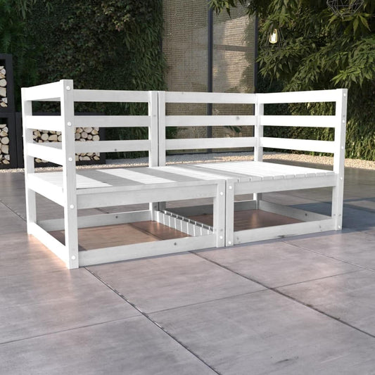 Contemporary design, living room furniture, garden bench, garden bench, floor deep sofa bed frame, 2 seater garden bench white solid pine, suitable for garden lawn pool - QUORE
