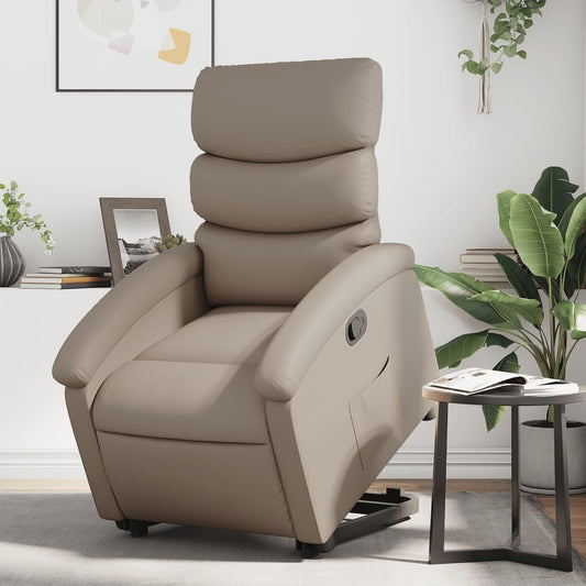 Cappuccino 3204046 fauteuil, met rugleuning, van kunstleer, meubelstuk voor woonkamer, fauteuil, relaxstoel, stoel voor slaapkamer - QUORE