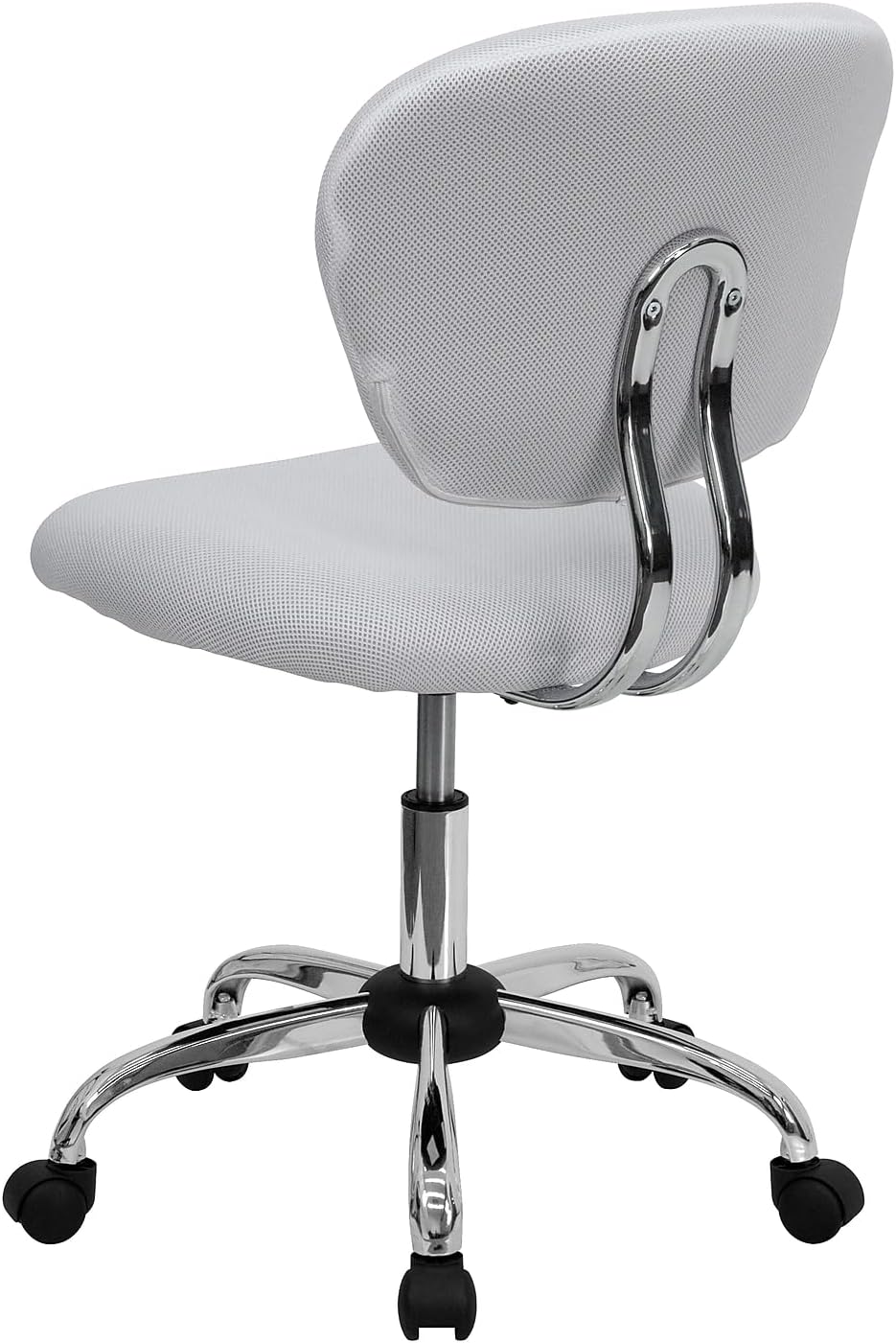 Bureaustoel – Bureaustoel Met Wieltjes – Bureaustoel Draaibaar – Thuiswerkstoel – Office Chair Wit – Mid-rugleuning Van Ademend Mesh – Verstelbare Zithoogte Pneumatisch