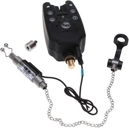 Lixada Digitale draadloze toetsmelderset met draagtas, visalarm met led-indicatoren en geluidssignaal, 4 toetsmelders + 1 ontvanger + 4 swings.