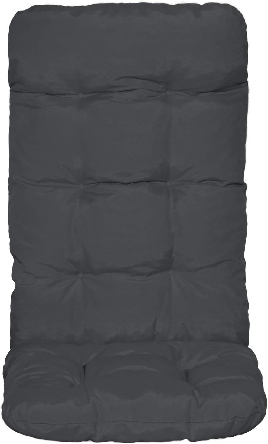 Beautissu Tuinkussen Set van 4 120x50x8cm Flair HL Zitkussen Hoge Rug Kussen Tuin Meubelen Kussen voor Tuinstoelen Rugkussen Grafietgrijs