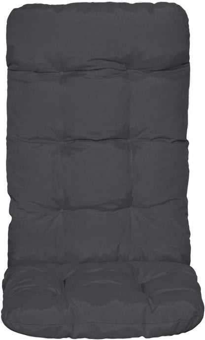 Beautissu Tuinkussen Set van 4 120x50x8cm Flair HL Zitkussen Hoge Rug Kussen Tuin Meubelen Kussen voor Tuinstoelen Rugkussen Grafietgrijs