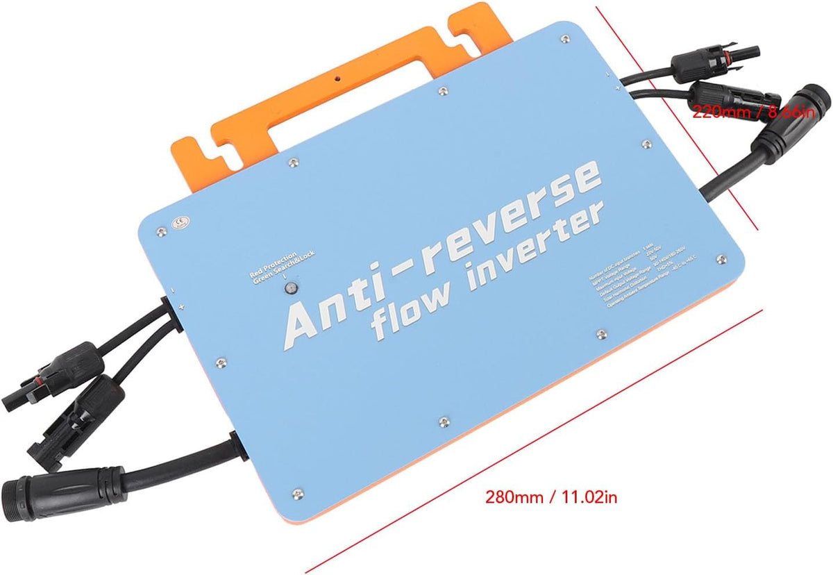 Micro-omvormer op zonne-energie, 800 W, kleurbehuizing, MPPT-bediening, omgekeerde stroom, geen aparte bodem nodig, hoge efficiëntie (230 V EU-stekker)