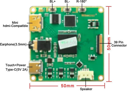 Amoled-display, 7 inch FHD 90 Hz, hoge vernieuwingsfrequentie, 850 nits, hoge helderheid, IPS-touchpaneel voor Raspberry Pi 5/4 laptopcamera, switch, PS4/5, gaming-display, doe-het-zelfscherm