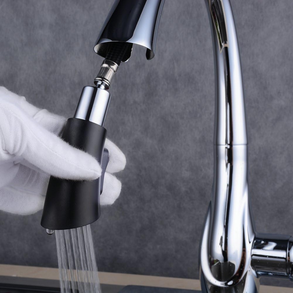 Beelee Chroom mengkraan met uittrekbare sproeier keukenkraan keukenkraan spoelbakarmatuur voor keuken