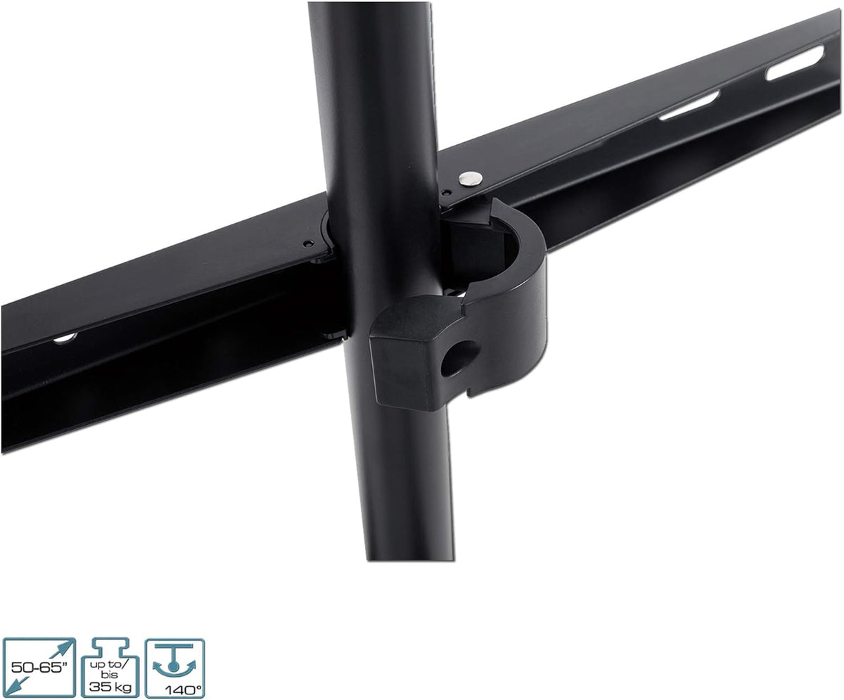 EasyLife – Design TV Trípode in Schildersezelstijl – TV Statief Voor Toestellen Tot 65 inch & 35Kg – 140° Draaibaar – in Hoogte Verstelbaar+Kabelmanagement – VESA tot 400×400 (Zwart/Donker Walnoot)