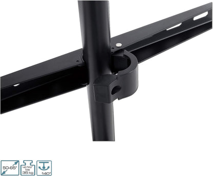 EasyLife – Design TV Trípode in Schildersezelstijl – TV Statief Voor Toestellen Tot 65 inch & 35Kg – 140° Draaibaar – in Hoogte Verstelbaar+Kabelmanagement – VESA tot 400×400 (Zwart/Donker Walnoot)