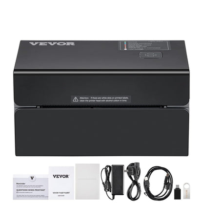 VEVOR Bluetooth labelprinter HD (300DPI), DHL labelprinter met USB-poort en automatische herkenning van etiketten, ondersteunt Windows/MacOS/Linux, geschikt voor Amazon, Ebay, Etsy, enz
