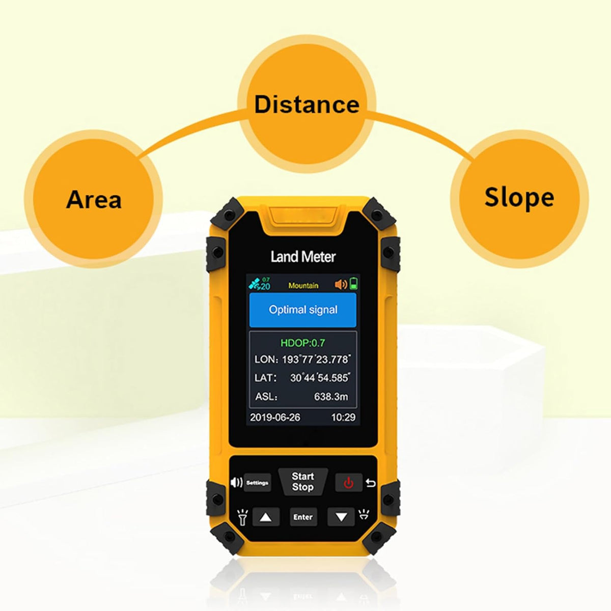 Fafeicy 2,4 inch handheld GPS voor wandelen en overzicht van waterdichte navigatie buitenshuis met stembegeleiding en gegevensexport