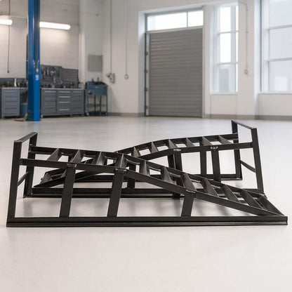 Wiltec 2 oprijbokken voor auto's max. 2 ton per paar stalen oprijplaten bokken garage staal