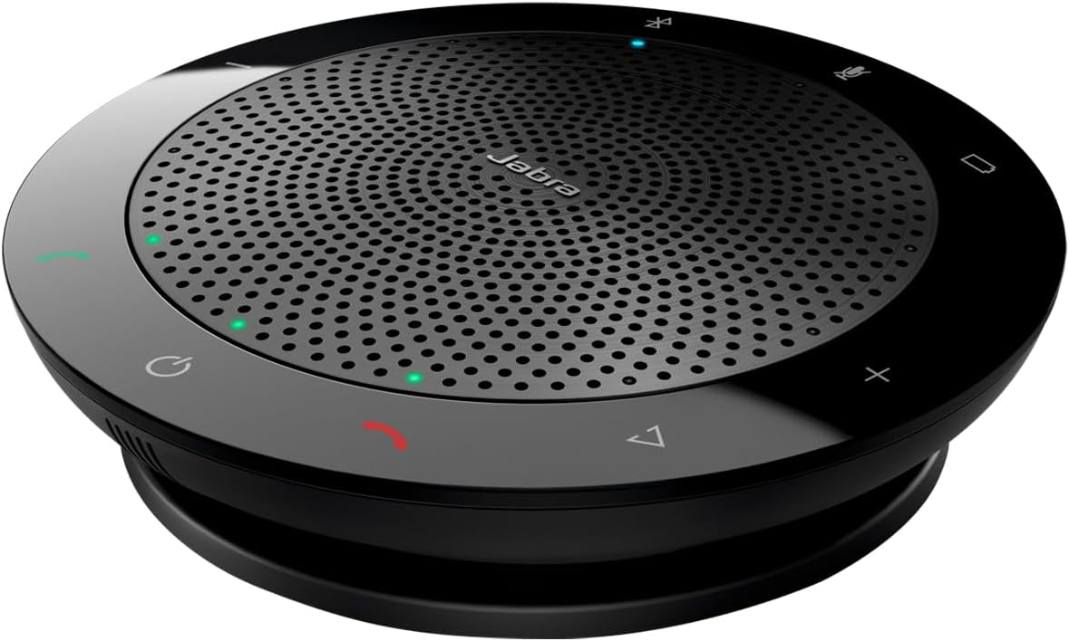Jabra Speak 510+ Speakerphone - Microsoft-gecertificeerde Draagbare Conferentiespeaker met Bluetooth Adapter en USB - Verbind met Laptops, Smartphones en Tablets