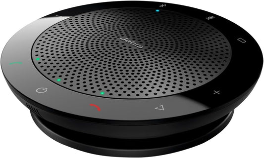 Jabra Speak 510+ Speakerphone - Microsoft-gecertificeerde Draagbare Conferentiespeaker met Bluetooth Adapter en USB - Verbind met Laptops, Smartphones en Tablets