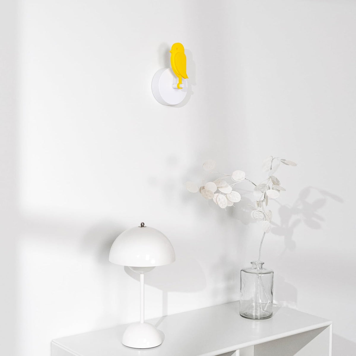 Birdie 2.0 Design CO2-monitor voor binnenshuis, luchtkwaliteitsmeter voor thuis en op kantoor, bevordert geestelijke en lichamelijke gezondheid (Yellow)