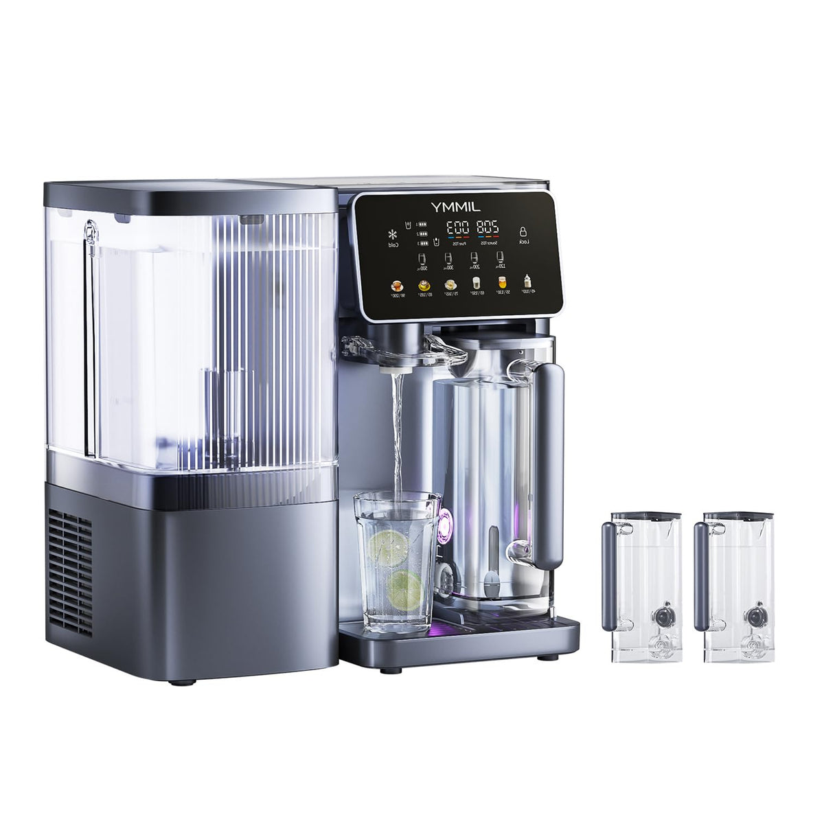 Jimmy R9 Pro Osmosis System, Drinking Water Table, Reverse Osmosis System, Water Filter, with Hot Water Dispenser and Water Cooling, 7-Step Filtering and Minerals, UV, 3S Heating, Cold Water, TDS - QUORE