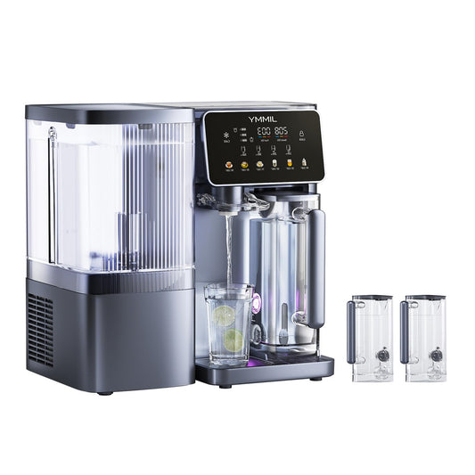 Jimmy R9 Pro Osmosis System, Drinking Water Table, Reverse Osmosis System, Water Filter, with Hot Water Dispenser and Water Cooling, 7-Step Filtering and Minerals, UV, 3S Heating, Cold Water, TDS - QUORE