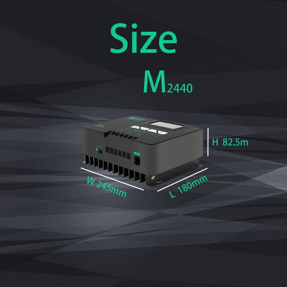 SolaMr 40A MPPT zonne-laadregelaar 12V/24V met LCD display voor communicatie basisstations en huishoudelijke systemen - M2440