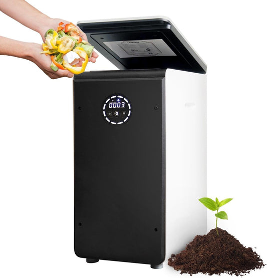 GEME 19L Electric Compost Bin Kitchen, The World's First Smart Organic Composting Machine, Durable Filter, Real Composting, Food Cycler, Organic Compost Bin - QUORE