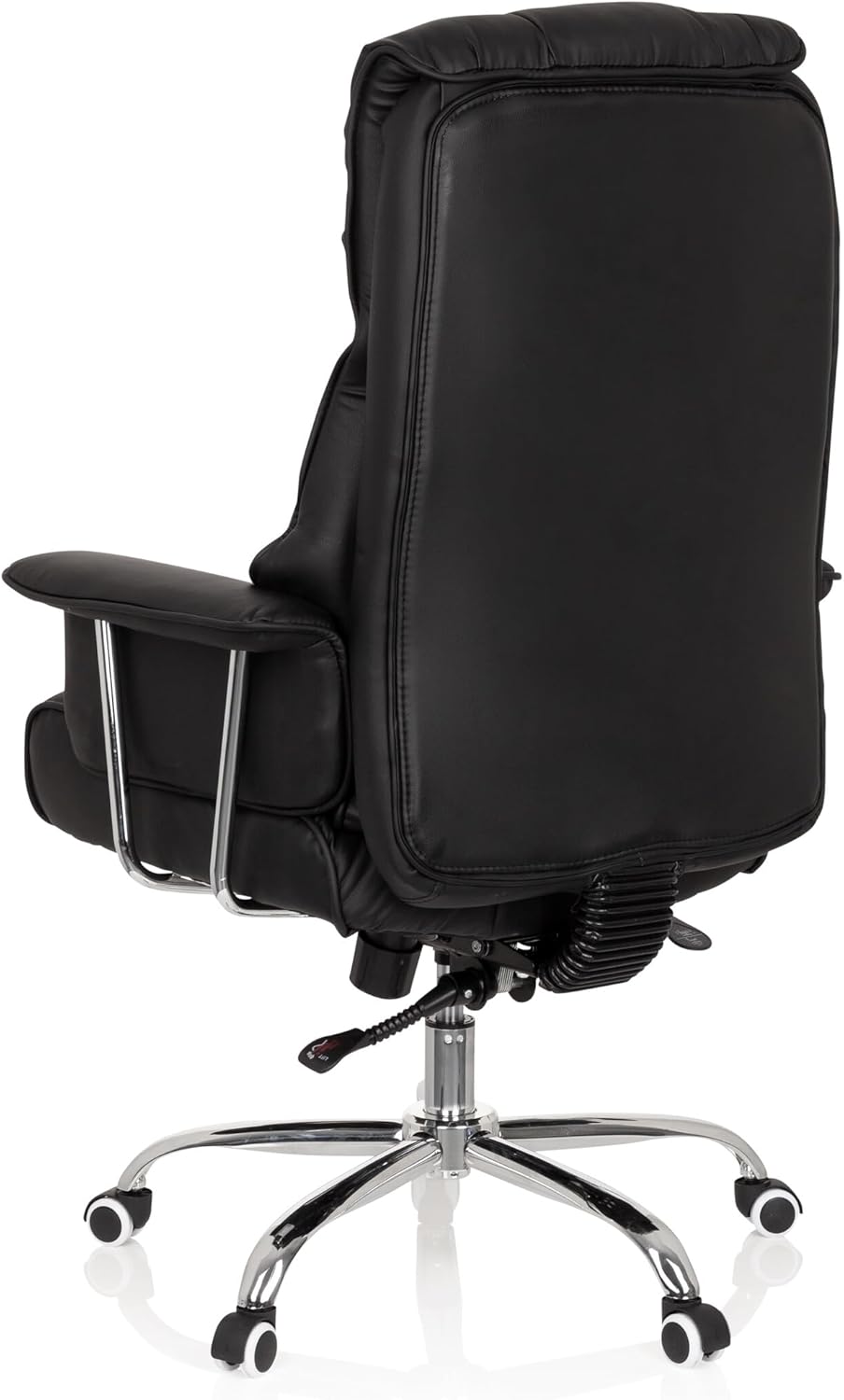 hjh OFFICE 706814 XXL managersstoel Commander kunstleer zwart bureaustoel dik gevoerd, kantelfunctie, hoge rugleuning, zwart 2