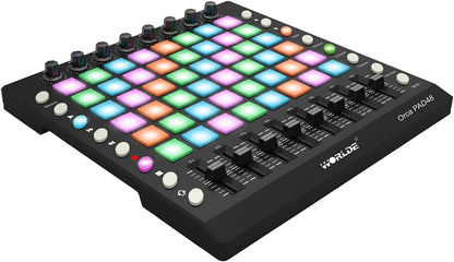 MIDI controller pad – MIDI-controller – USB MIDI-controller – MIDI pad – DJ controller – 16 programmeerbare knoppen – 8 programmeerbare schuifregelaars en draaiknoppen