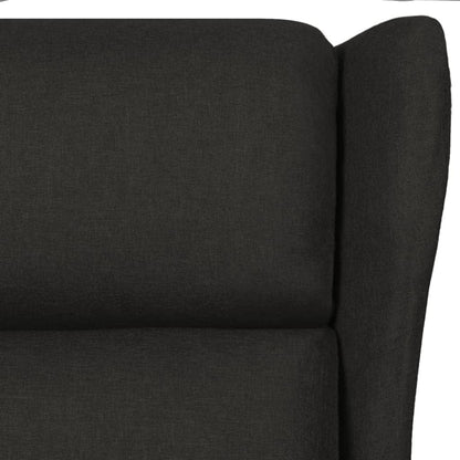 Relaxstoel zwart stof tv-stoel met ligfunctie, enkele ligstoel, relaxstoel voor woonkamer, slaapkamer, A4 - QUORE