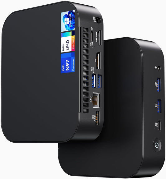 Intel NUC 14, voor ASUS NUC 14 NUC14MNK Essential Mini PC, CPU N97, 16 GB RAM, 512 GB SSD, Win 11 Pro, Wi-FI 6E, BT 5.3, professionele desktop voor onderwijs, TPE/KMO & Edge Computing