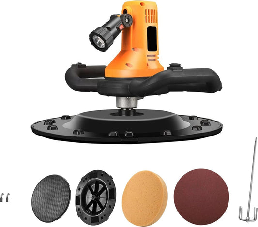 multifunctional wall smoothing and polishing machine Concrete trowel with variable speed from 80–600 rpm with mixing rod and 4 sanding papers (39x40x36)