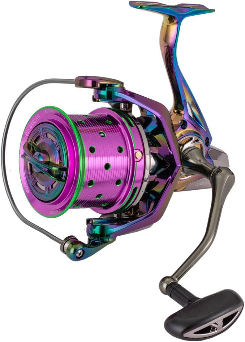 Diwa Spinning Visserijmolens 70 LBS Max Drag Power 18+1 Roestvrij BB Metal Body Casting Visserijwiel 8000 10000 12000 Spool Series Zoetwater Zoutwater Big-Game Surf Ultra Smooth Spinning Reel