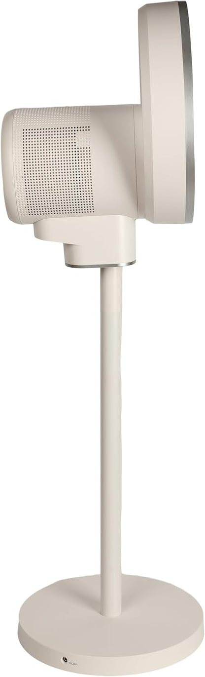 Be Cool Design staande ventilator met wifi: onzichtbare vleugel, ledverlichting, touch-bedieningspaneel + lcd, luchtreinigingsfunctie met luchtkwaliteitsindicatie, 35 W, 9 snelheden, wifi via Tuya-app