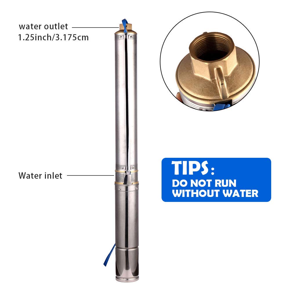 Diepe Bronwaterpomp 220-240V 550W Dompelpomp 0.75HP 6800L/H Goed Pomp Voor Binnenlandse Industrieel en Landbouw