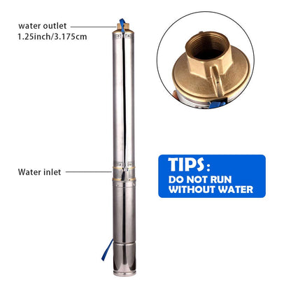 Diepe Bronwaterpomp 220-240V 550W Dompelpomp 0.75HP 6800L/H Goed Pomp Voor Binnenlandse Industrieel en Landbouw