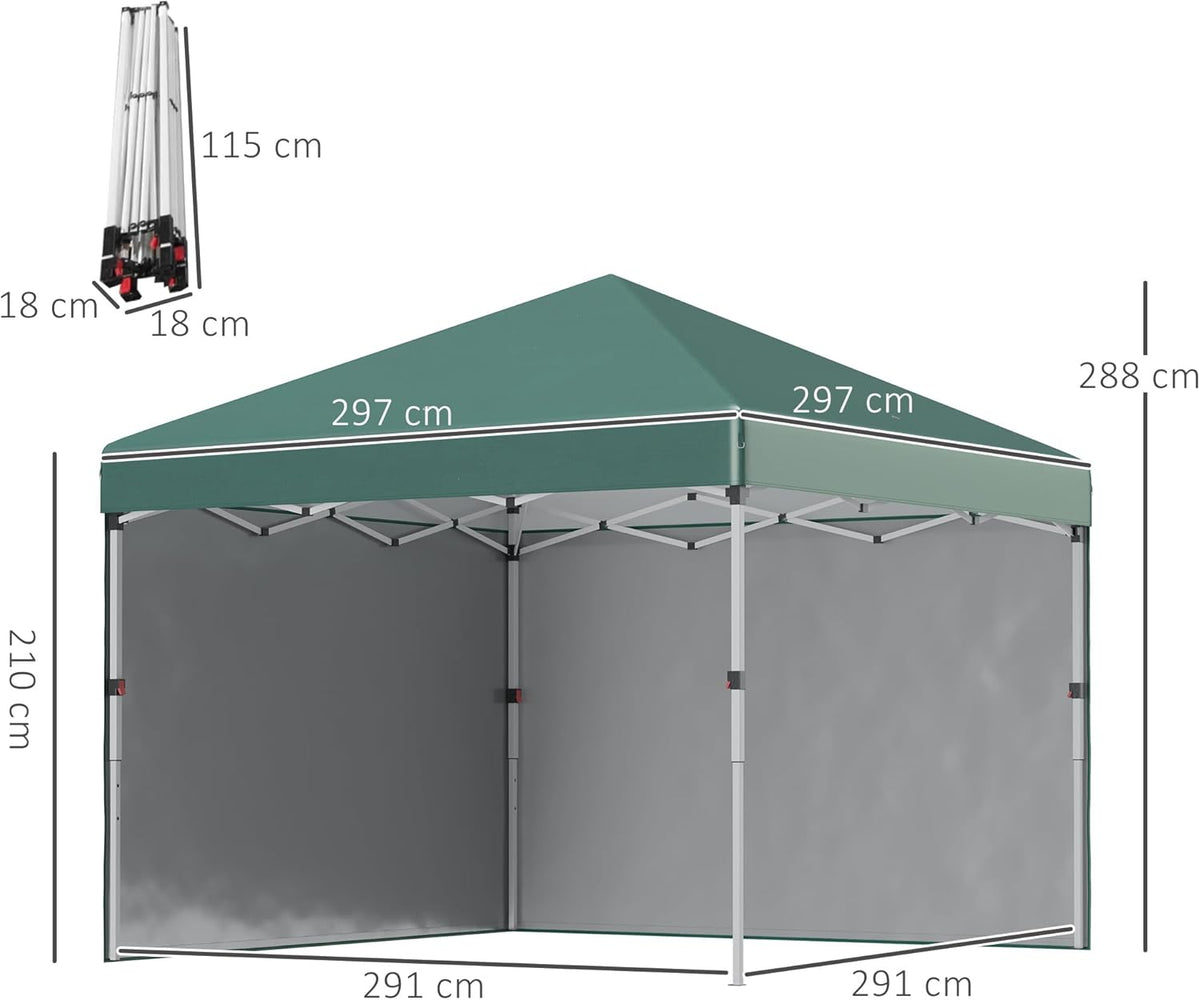 Paviljoen – Partytent – Tuinpaviljoen – Gazebo – Vouwtent – 3x3 meter – Waterafstotend en UV Bescherming 30+