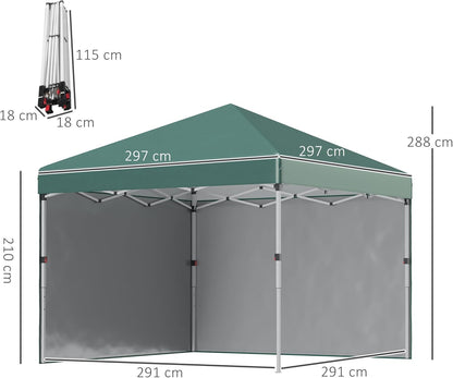 Paviljoen – Partytent – Tuinpaviljoen – Gazebo – Vouwtent – 3x3 meter – Waterafstotend en UV Bescherming 30+