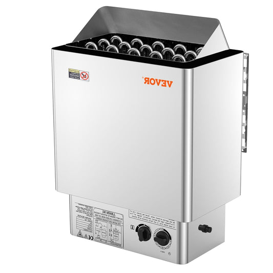 Saunakachel – Sauna Verwarming – Elektrische Sauna Kachel – Sauna Oven – Sauna Verwarmingstoestel – 8 kW Vermogen – Roestvrij Stalen Behuizing - QUORE