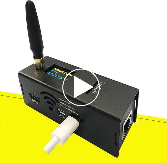 MM100 Upgraded MMDVM Hotspot Ethernet WLAN Port & WiFi DMR D-Star YSF P25 NXDN POCSAG Digitale Voice Modem Preloaded Pi-Star 4.2 Aluminium Case Two Colors OLED-scherm