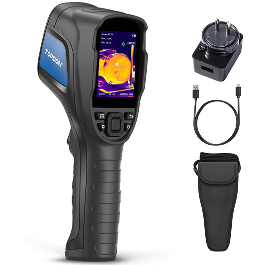 TOPDON TC004 Lite Warmtebeeldcamera, draagbaar, met IR-resolutie van 240 x 180, batterijduur van 15 uur en 2X/4-voudige beeldzoom, temperatuurbereik van -20 °C tot +550 °C